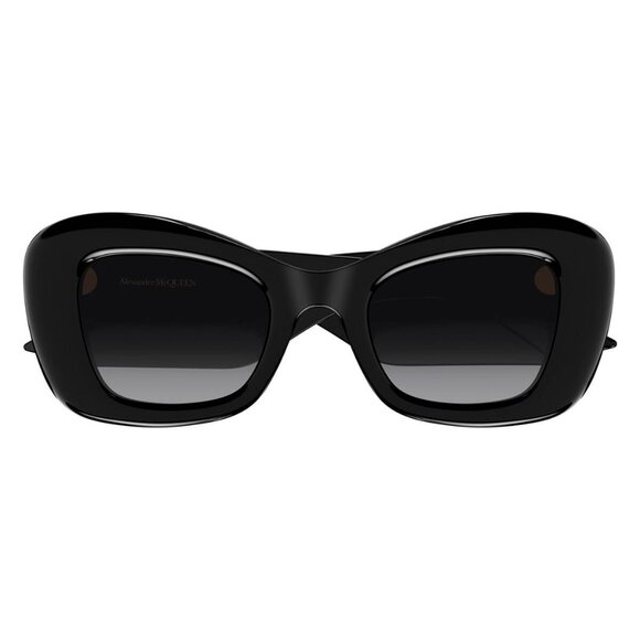 New ALEXANDER MCQUEEN Black Square AM0434S 001 Sunglasses Women - Picture 2 of 3